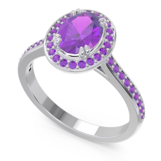 Halo Pave Oval Oni Ring