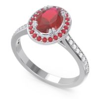 Halo Pave Oval Oni Ring