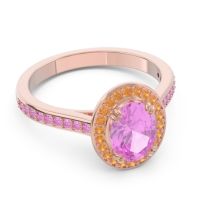Halo Pave Oval Oni Ring