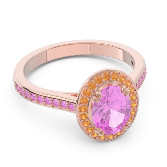 Halo Pave Oval Oni Ring