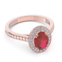 Halo Pave Oval Oni Ring