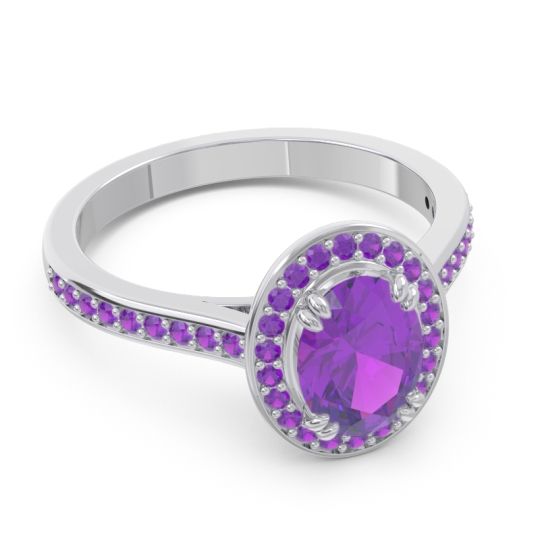 Halo Pave Oval Oni Ring