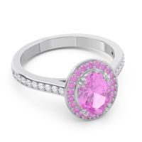 Halo Pave Oval Oni Ring