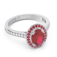 Halo Pave Oval Oni Ring
