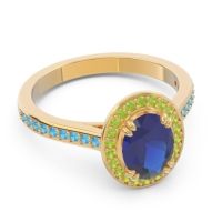 Halo Pave Oval Oni Ring