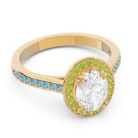 Halo Pave Oval Oni Ring