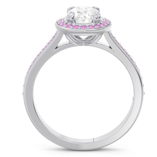 Halo Pave Oval Oni Ring