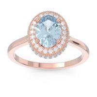 Halo Milgrain Pave Oval Dhanya Ring