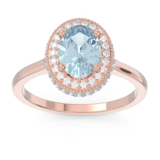 Halo Milgrain Pave Oval Dhanya Ring