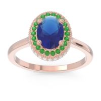 Halo Milgrain Pave Oval Dhanya Ring