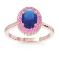 Halo Milgrain Pave Oval Dhanya Ring