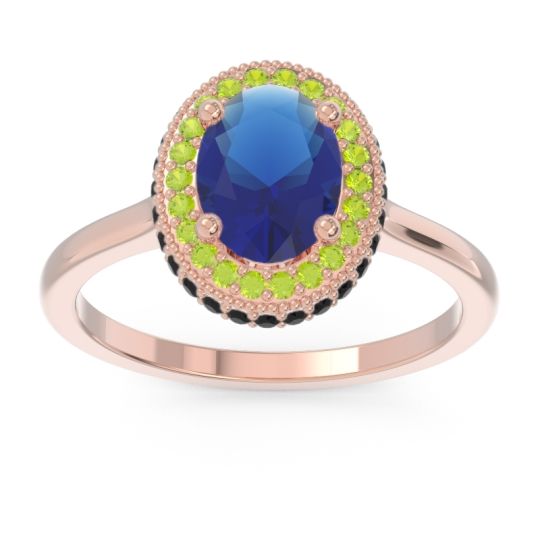 Halo Milgrain Pave Oval Dhanya Ring