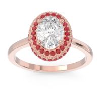 Halo Milgrain Pave Oval Dhanya Ring