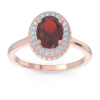 Halo Milgrain Pave Oval Dhanya Ring