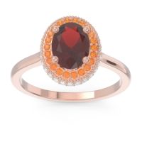 Halo Milgrain Pave Oval Dhanya Ring