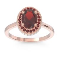 Halo Milgrain Pave Oval Dhanya Ring