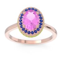 Halo Milgrain Pave Oval Dhanya Ring