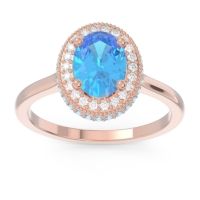 Halo Milgrain Pave Oval Dhanya Ring
