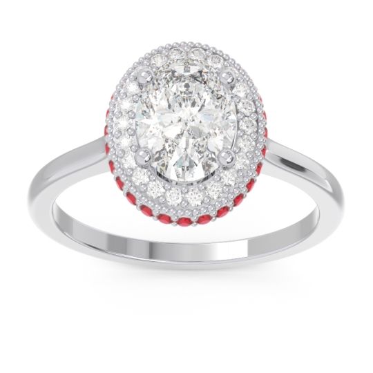 Halo Milgrain Pave Oval Dhanya Ring