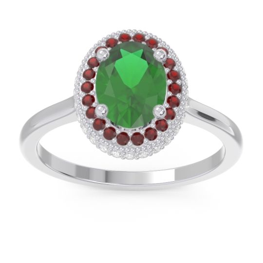 Halo Milgrain Pave Oval Dhanya Ring