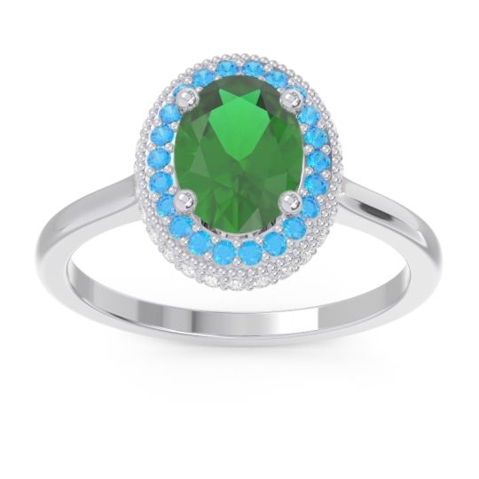 Halo Milgrain Pave Oval Dhanya Ring
