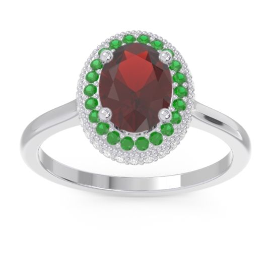 Halo Milgrain Pave Oval Dhanya Ring