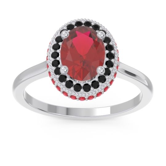 Halo Milgrain Pave Oval Dhanya Ring