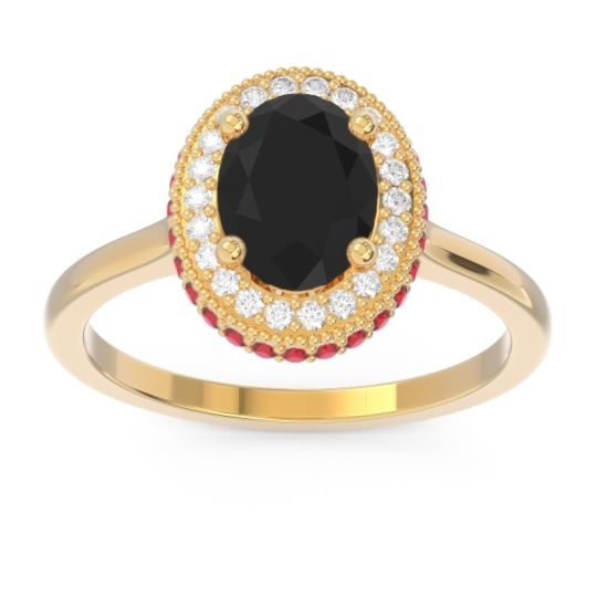 Halo Milgrain Pave Oval Dhanya Ring