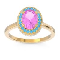 Halo Milgrain Pave Oval Dhanya Ring