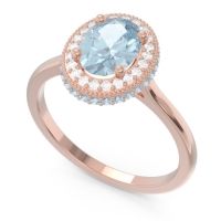 Halo Milgrain Pave Oval Dhanya Ring