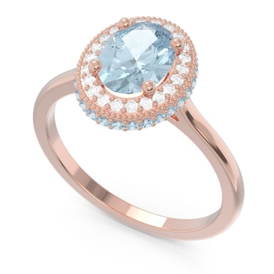 Halo Milgrain Pave Oval Dhanya Ring
