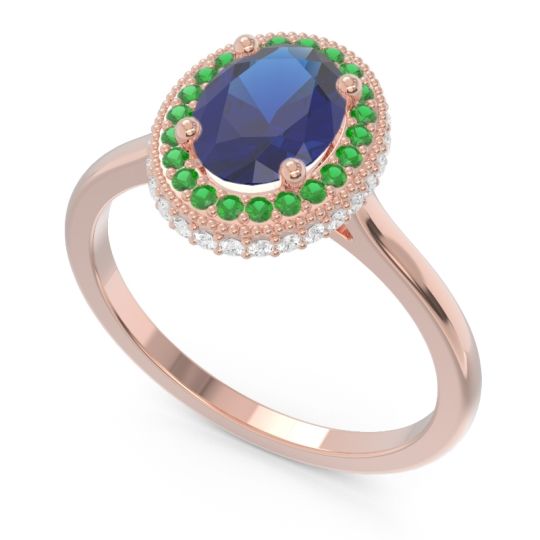 Halo Milgrain Pave Oval Dhanya Ring