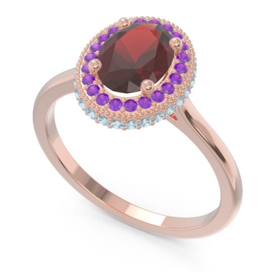 Halo Milgrain Pave Oval Dhanya Ring