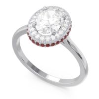 Halo Milgrain Pave Oval Dhanya Ring