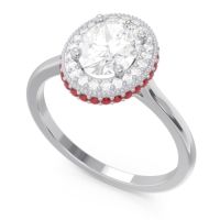 Halo Milgrain Pave Oval Dhanya Ring