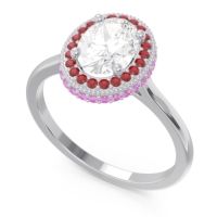 Halo Milgrain Pave Oval Dhanya Ring
