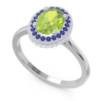 Halo Milgrain Pave Oval Dhanya Ring