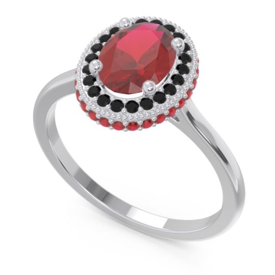 Halo Milgrain Pave Oval Dhanya Ring
