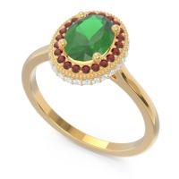 Halo Milgrain Pave Oval Dhanya Ring