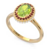 Halo Milgrain Pave Oval Dhanya Ring
