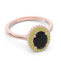 Halo Milgrain Pave Oval Dhanya Ring
