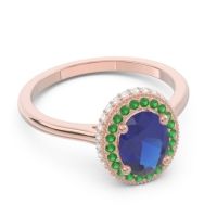 Halo Milgrain Pave Oval Dhanya Ring