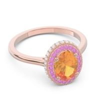 Halo Milgrain Pave Oval Dhanya Ring