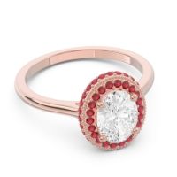 Halo Milgrain Pave Oval Dhanya Ring