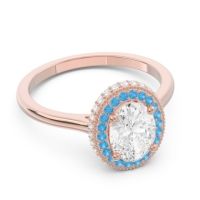 Halo Milgrain Pave Oval Dhanya Ring