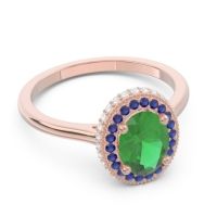 Halo Milgrain Pave Oval Dhanya Ring