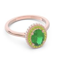 Halo Milgrain Pave Oval Dhanya Ring
