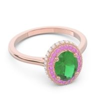 Halo Milgrain Pave Oval Dhanya Ring
