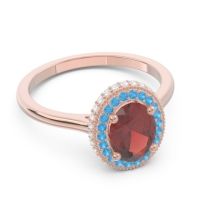 Halo Milgrain Pave Oval Dhanya Ring