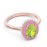 Halo Milgrain Pave Oval Dhanya Ring